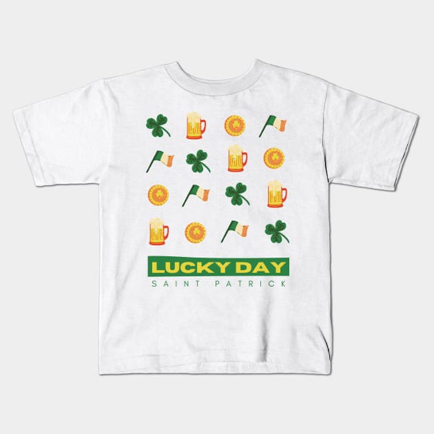 Lucky St Patrick day Kids T-Shirt by FnF.Soldier 